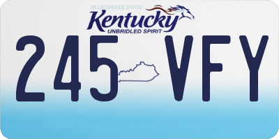 KY license plate 245VFY