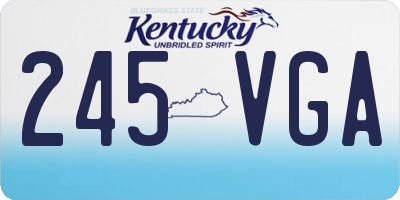 KY license plate 245VGA