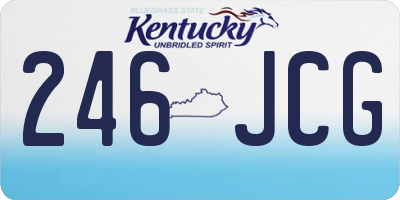 KY license plate 246JCG