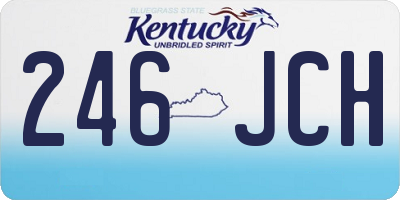 KY license plate 246JCH