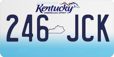 KY license plate 246JCK