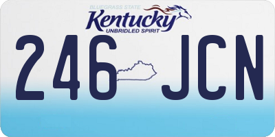 KY license plate 246JCN