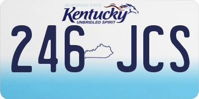 KY license plate 246JCS