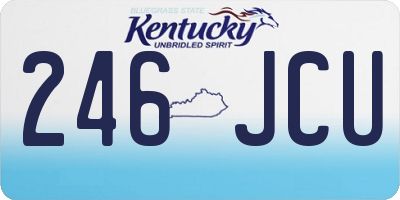 KY license plate 246JCU