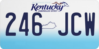 KY license plate 246JCW