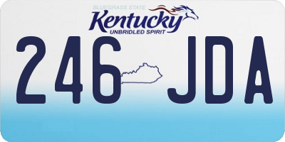 KY license plate 246JDA