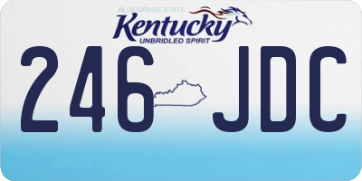 KY license plate 246JDC