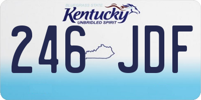 KY license plate 246JDF