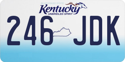 KY license plate 246JDK