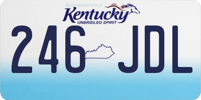 KY license plate 246JDL