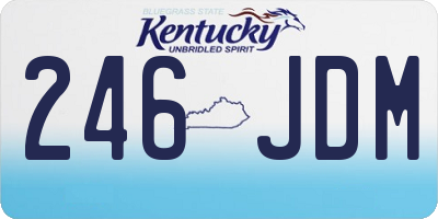 KY license plate 246JDM