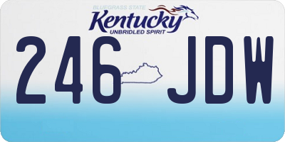 KY license plate 246JDW