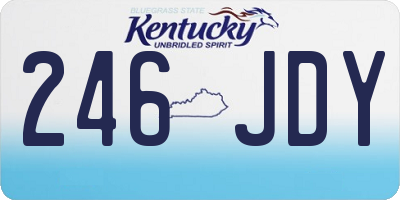 KY license plate 246JDY