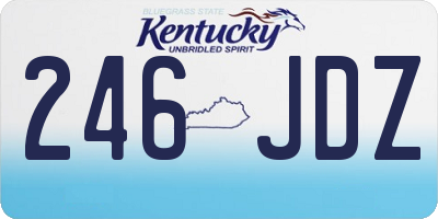 KY license plate 246JDZ