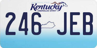 KY license plate 246JEB