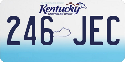 KY license plate 246JEC