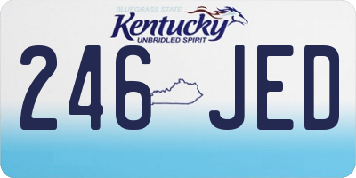 KY license plate 246JED
