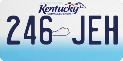KY license plate 246JEH