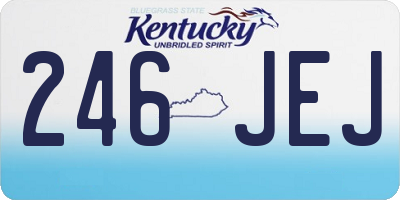 KY license plate 246JEJ