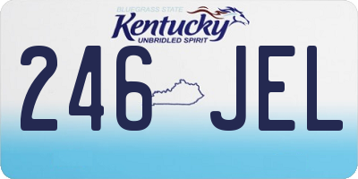 KY license plate 246JEL