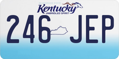 KY license plate 246JEP