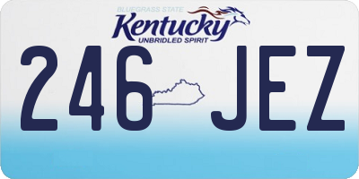 KY license plate 246JEZ