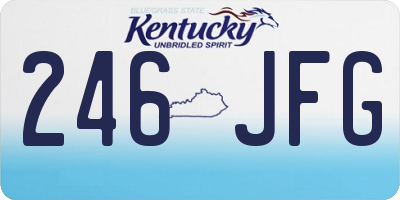KY license plate 246JFG