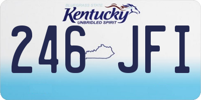 KY license plate 246JFI