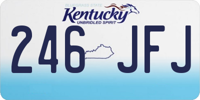 KY license plate 246JFJ