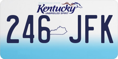 KY license plate 246JFK