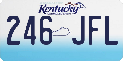KY license plate 246JFL