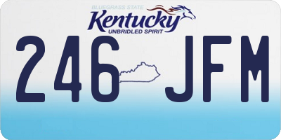 KY license plate 246JFM