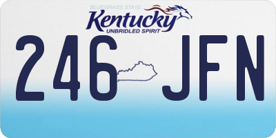 KY license plate 246JFN
