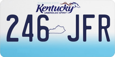 KY license plate 246JFR