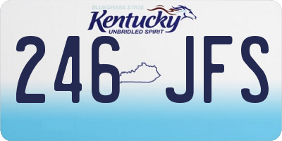 KY license plate 246JFS