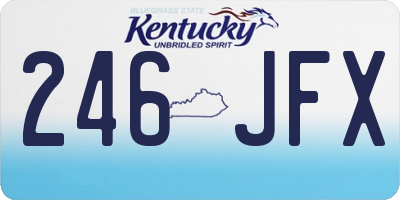 KY license plate 246JFX
