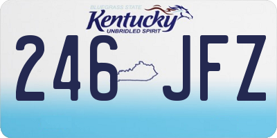 KY license plate 246JFZ