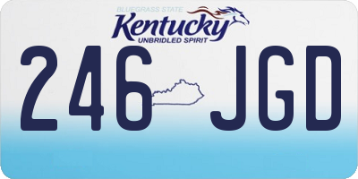 KY license plate 246JGD