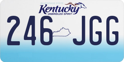 KY license plate 246JGG