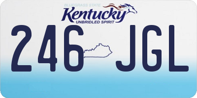 KY license plate 246JGL