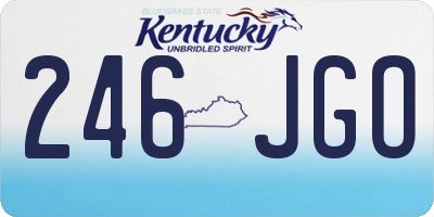 KY license plate 246JGO