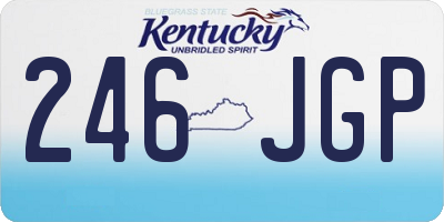 KY license plate 246JGP