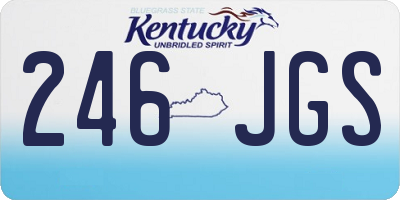 KY license plate 246JGS