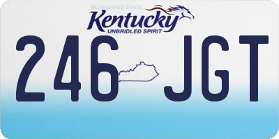 KY license plate 246JGT