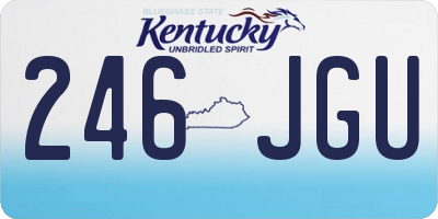 KY license plate 246JGU