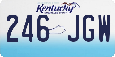 KY license plate 246JGW