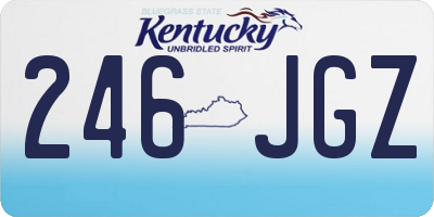 KY license plate 246JGZ