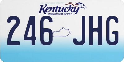 KY license plate 246JHG