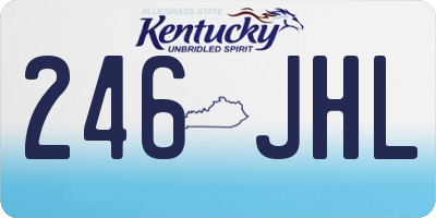KY license plate 246JHL