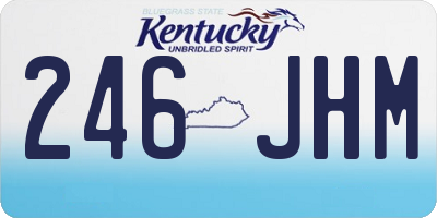 KY license plate 246JHM